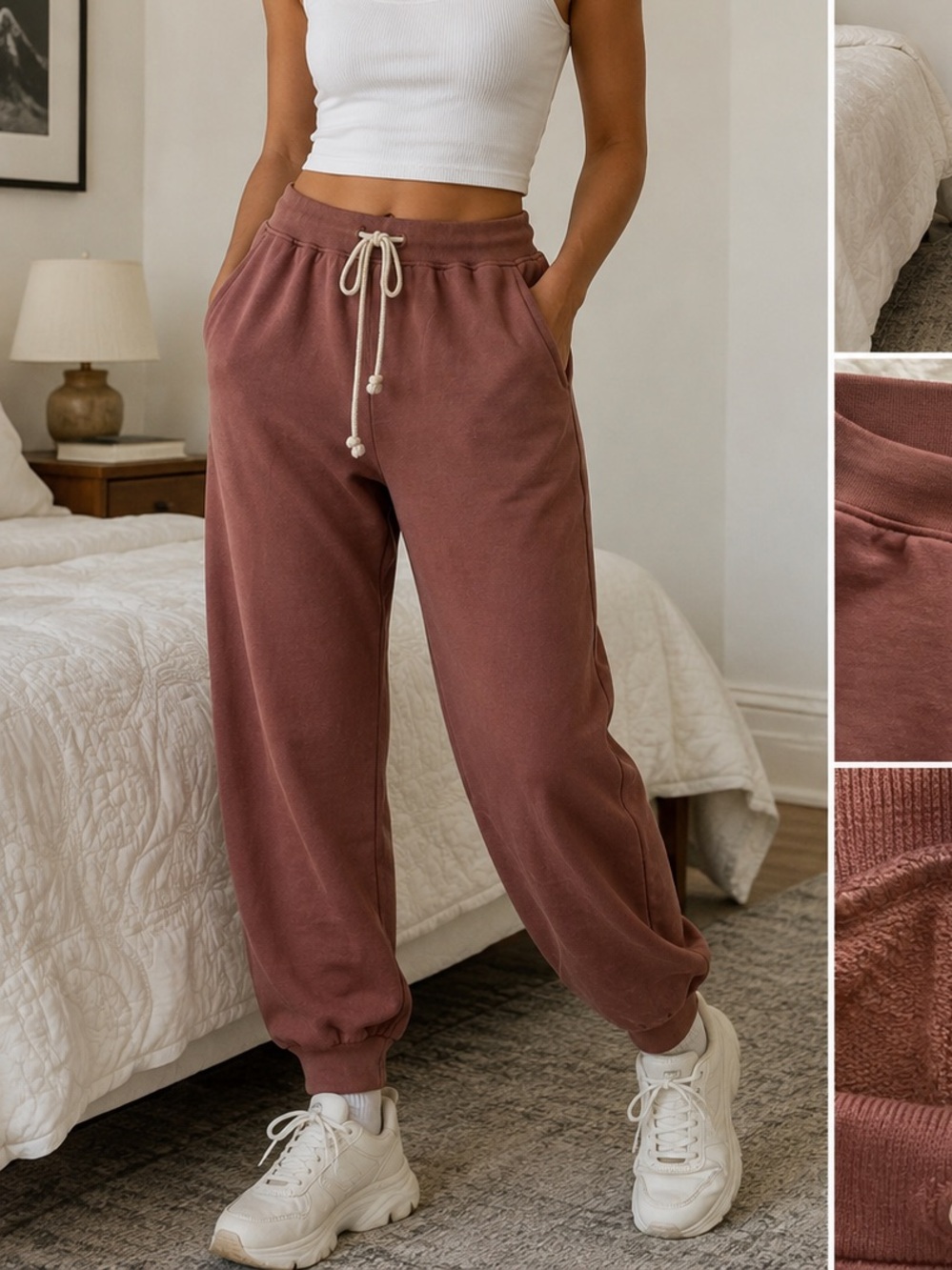 Lou & Grey Brown Sweatpants - Cozy Joggers large